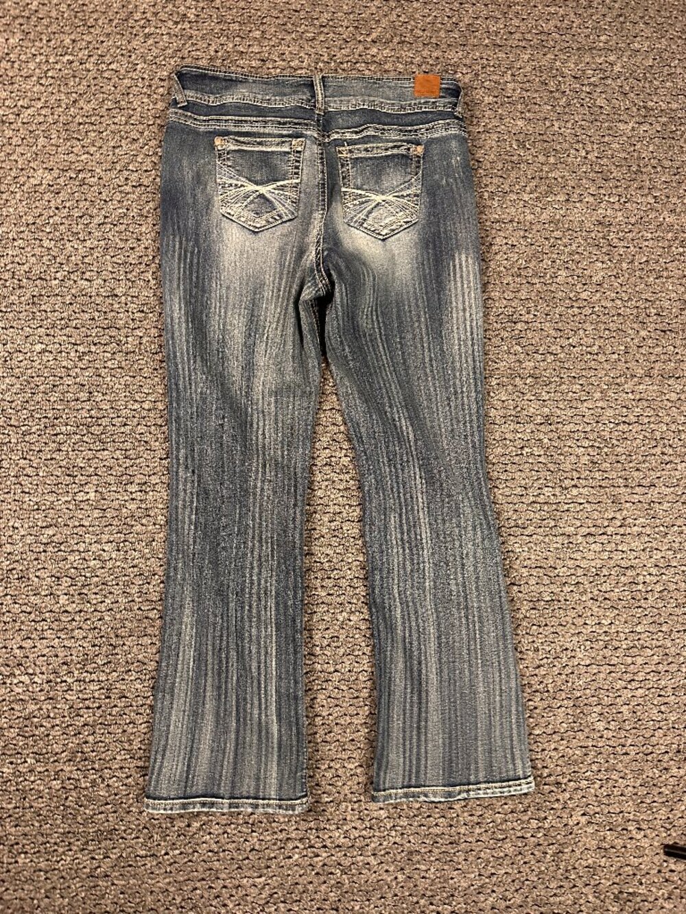 Y2K Wallflower The Lucious Curvy Boot Cut Bling Stretch Jeans Womens 13 W 33 L 3
